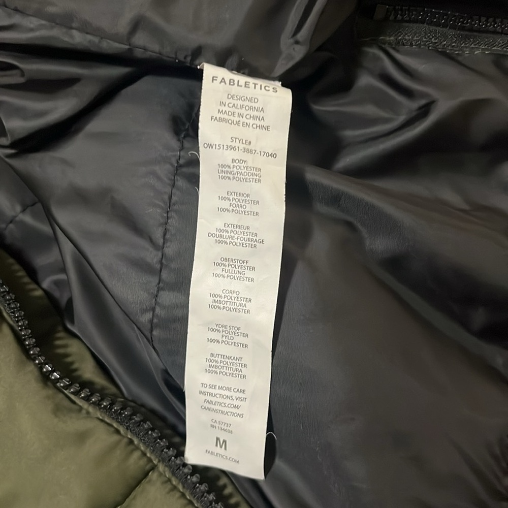 Fabletics Olive Puffer Jacket - Picture 9 of 9
